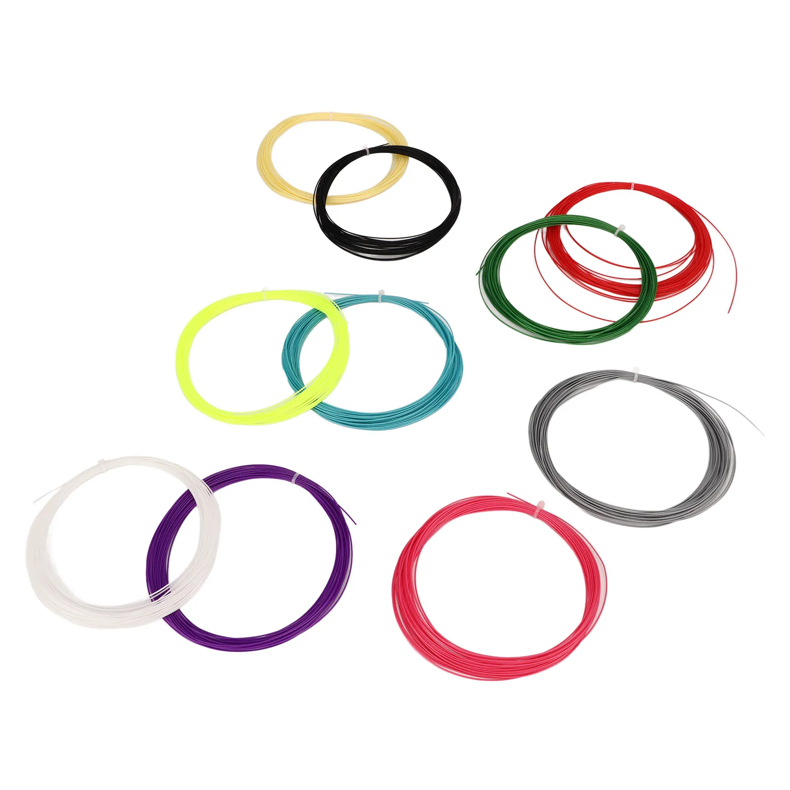 Badminton Racquet String Badminton String High Strength 10 Metres Long High Elastic Color Mixing Nanofiber for Playground