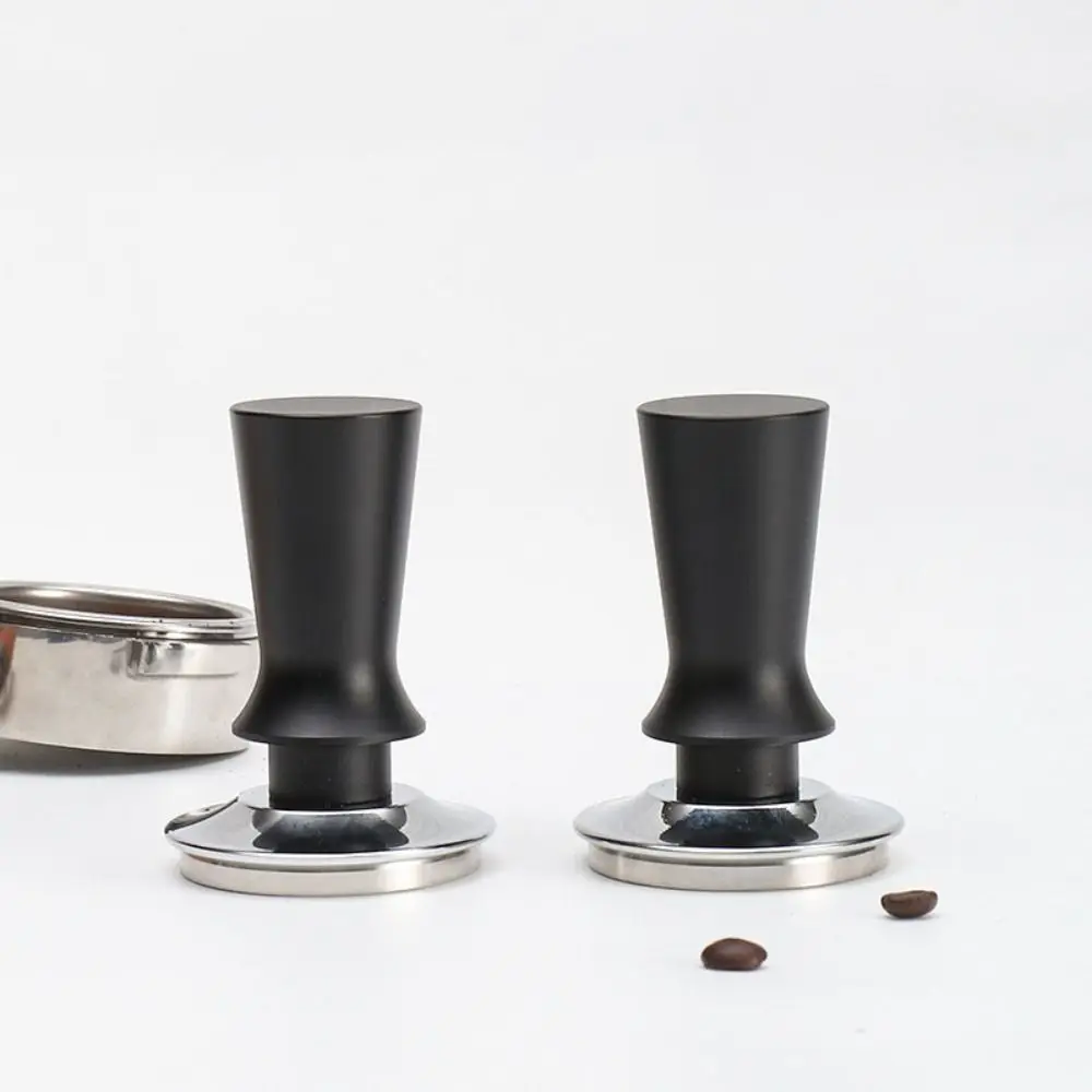 플랫 리플 에스프레소 탬퍼, 스테인레스 스틸 압력 푸시 커피 탬퍼, 용수철 적재 셀프 레벨링, 가정용 상업용-Freehip.co.kr