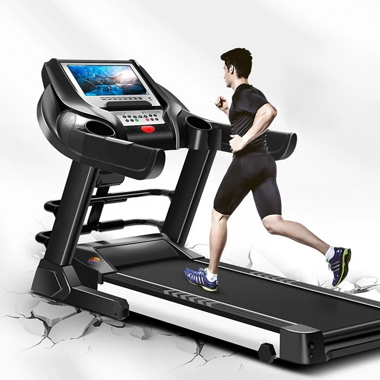 Foldable Commercial 46cm Large Running Machine Equipment Home Use Gym Fitness Motorized Treadmill
