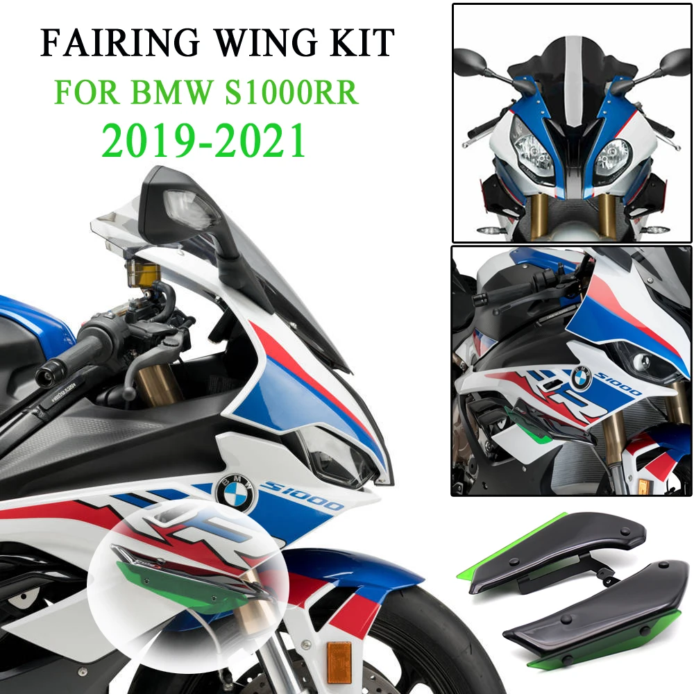 

Green Winglet Fairing Wing Kit For BMW S1000RR S1000 RR S 1000 RR 2019 2020 2021 Side Downforce Sport Spoilers Aerodynamic Fixed