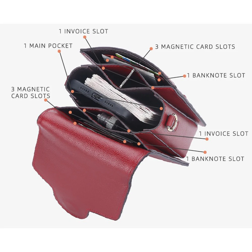 Baellerry Minimalist Crossbody Bag for Women, Anti-Theft Hidden Zip Pocket Shoulder Bag Lightweight PU Leather