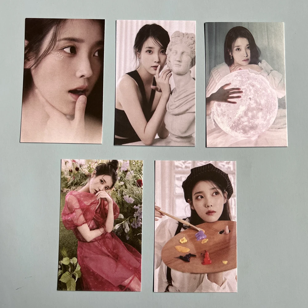 

5Pcs/Set KPOP IU 2023 SEASON'S GREETINGS Photo Card Lee Ji Eun LOMO Cards Single-sided Postcard Fans Collection Gift H22