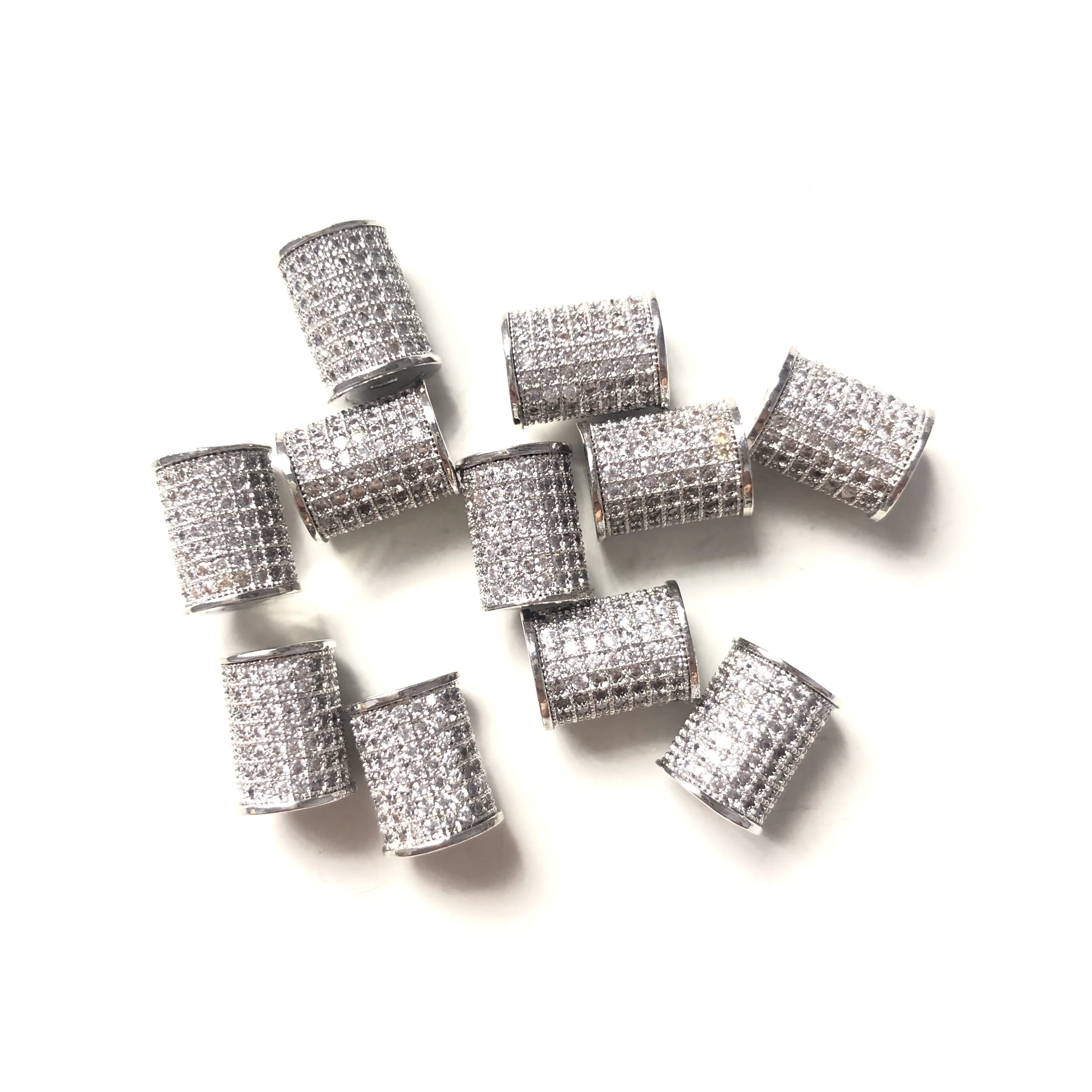 10pcs/lot 10mm Cylinder Wheels Spacers Beads for Women Bracelet Girl Necklace Making Copper Jewelry Accessory Findings Wholesale