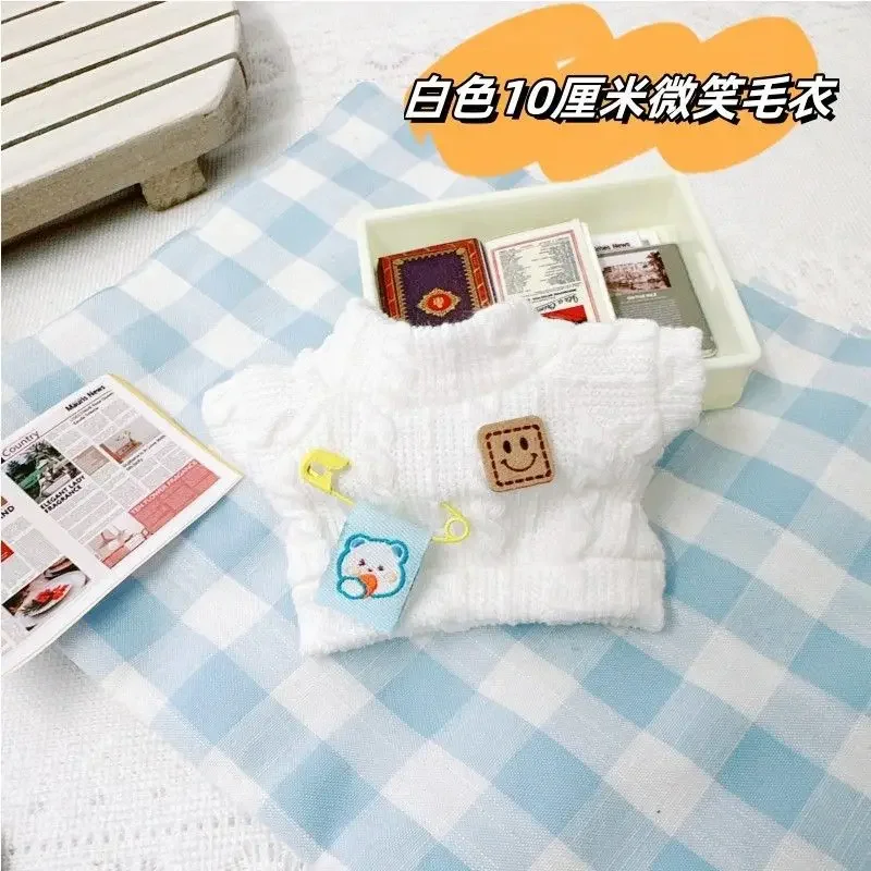 Baby clothes 10cm cotton doll starfish normal body plush cartoon new year red sweater white knitted sweater 6