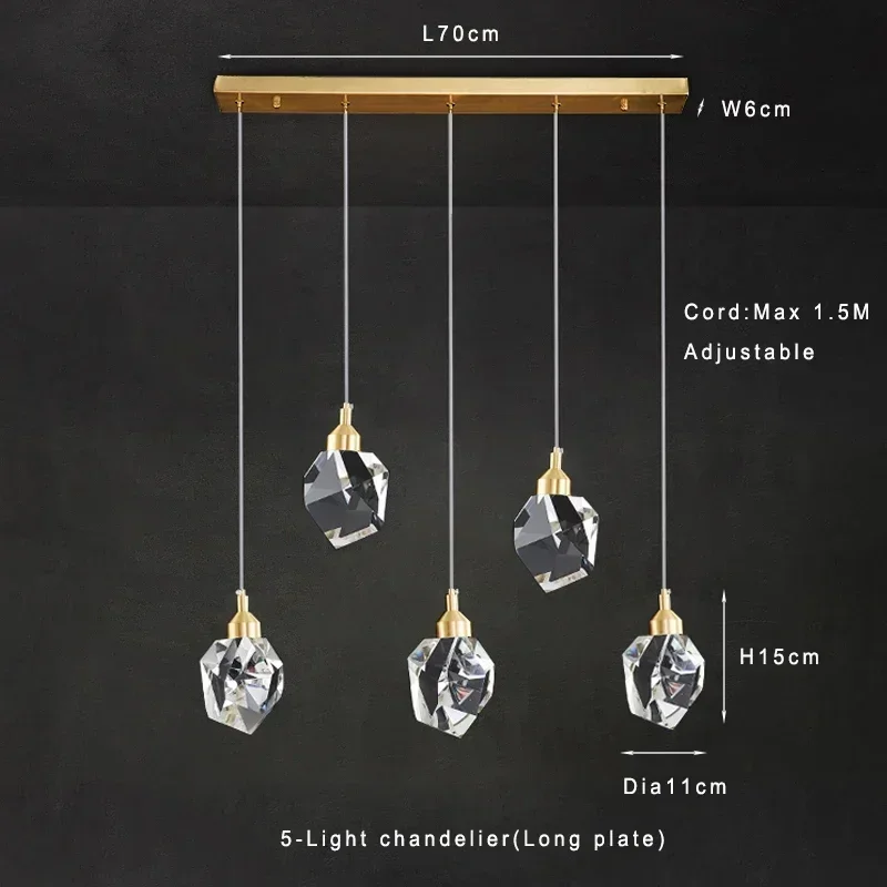 5-light pendant L