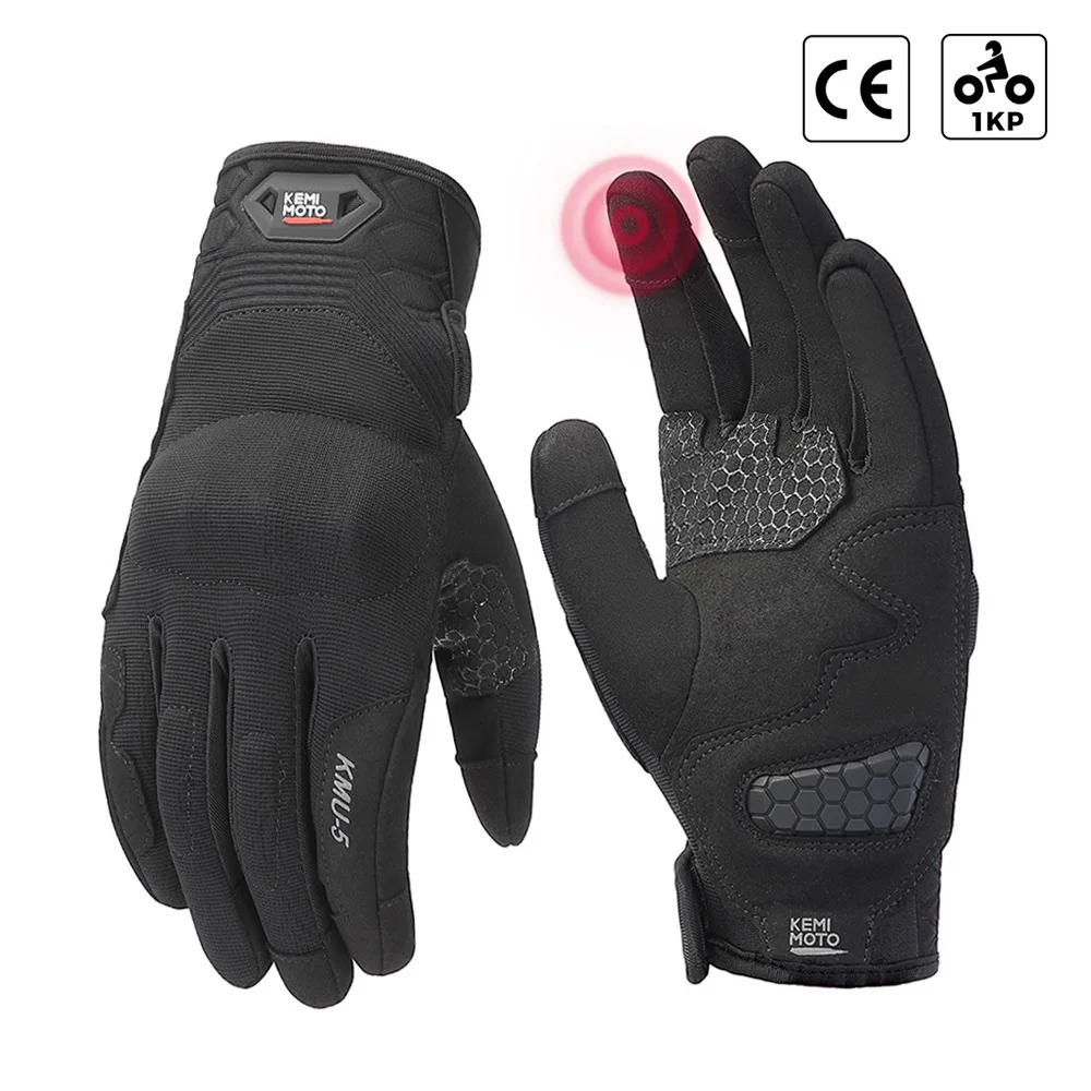 Premium Summer Motorcycle Gloves with Hard Knuckles and Touchscreen Capability