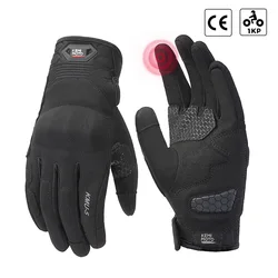 Premium Summer Motorcycle Gloves with Hard Knuckles and Touchscreen Capability - XXL (N8041 Black)