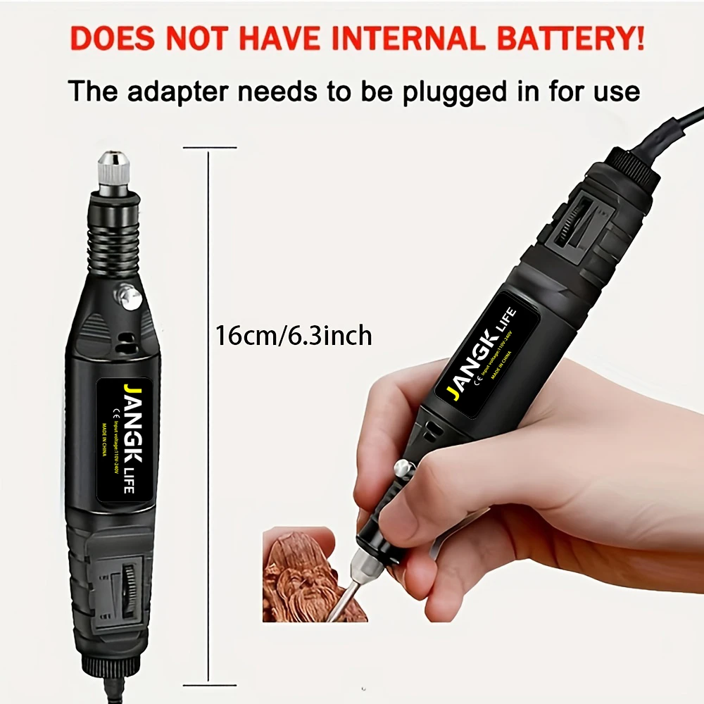 9V Mini  Drill Electric Carving Pen Variable Speed   Drill Rotary Tools Kit Engraver Pen for Grinding Polishing 2