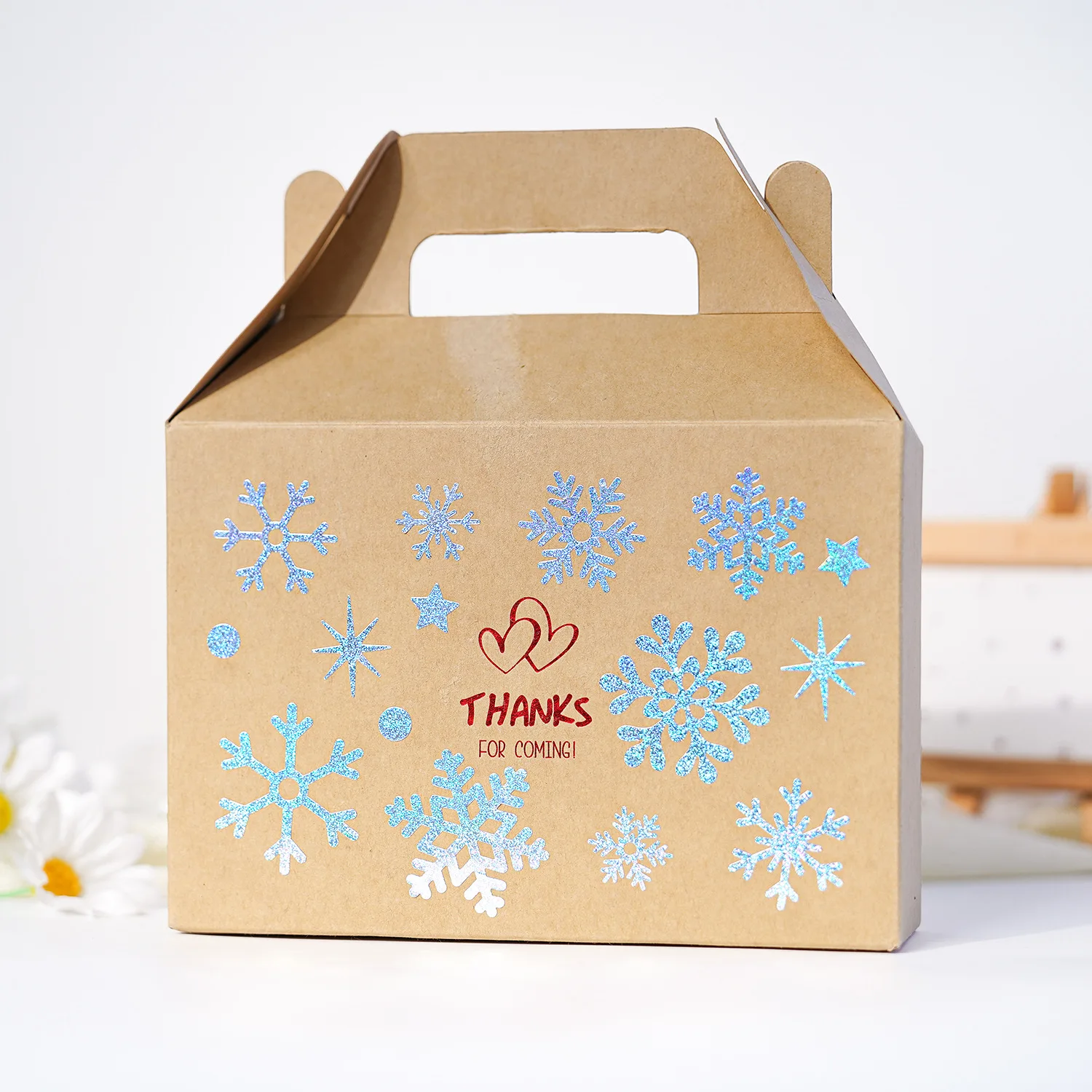 1/6 stücke Glitter Weihnachten Aufkleber Exquisite Glänzende Laser Schneeflocke Patches Geschenk Box Lebensmittel Tasche DIY Aufkleber Weihnachten Party Dekorationen – Detail 10