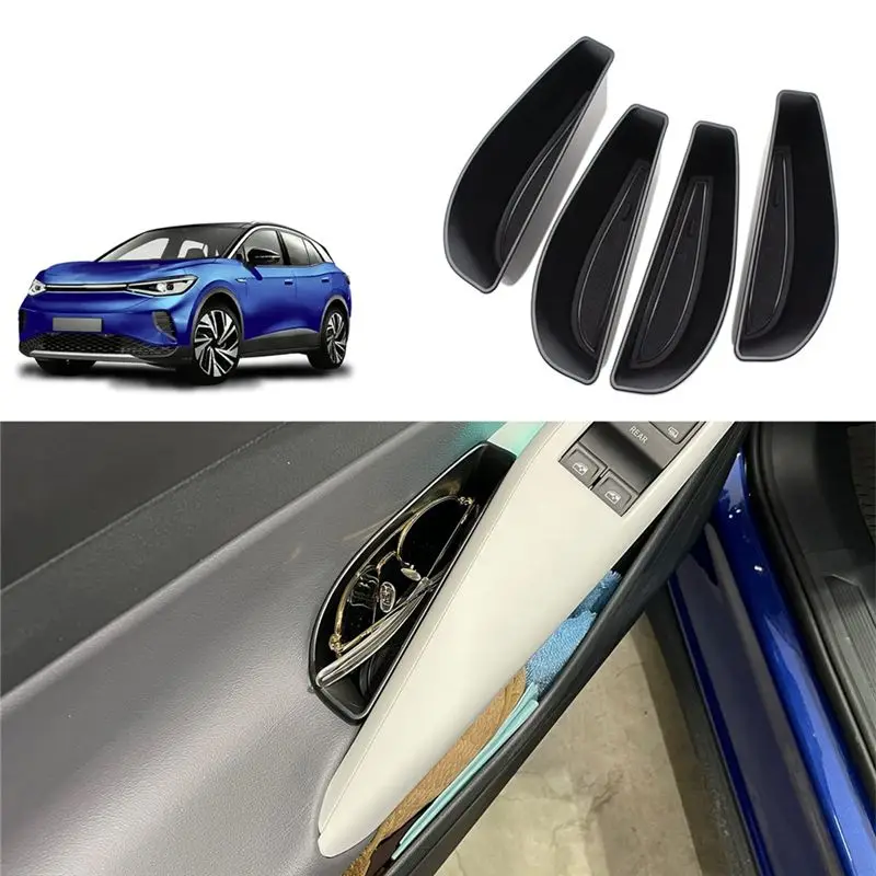 VW ID.4 ID4 2021-2023 도어 핸들 암레스트 트레이 오거나이저 인테리어 부품용 도어 핸들 수납함