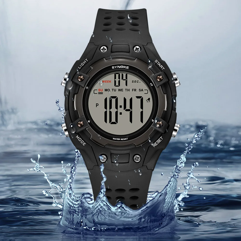 SYNOKE Student Sport Watches Luminous Fashion Waterproof Clock Multifunction Digital Watch for Kids 2