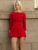 JULISSA MO Round Neck A-line Bow Women Dress Red Long Sleeve High Waist Dress Female Autumn Winter Slim Elegant Streetwear 2025