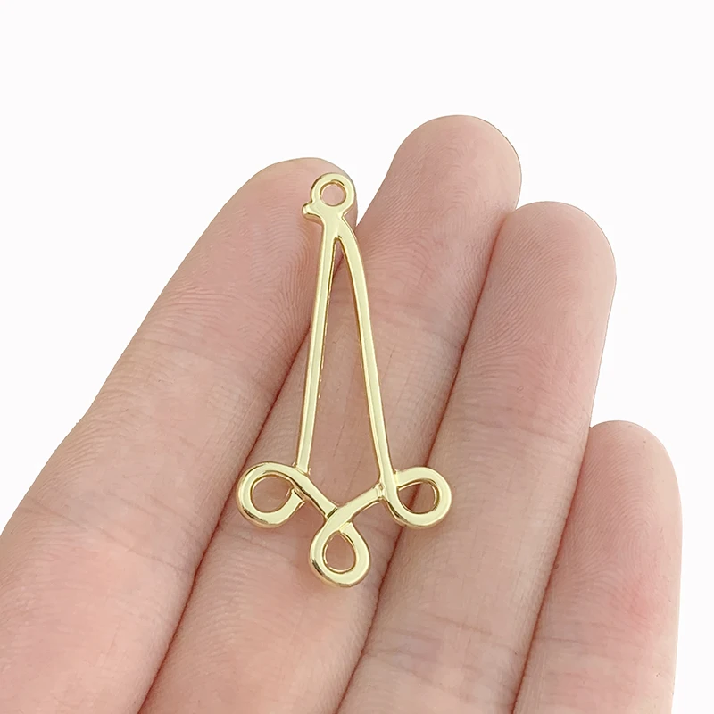 

10 x Matt Gold Color Open Irregular Geometry Charms Pendants for DIY Earrings Necklace Jewelry Making Findings 21x42mm