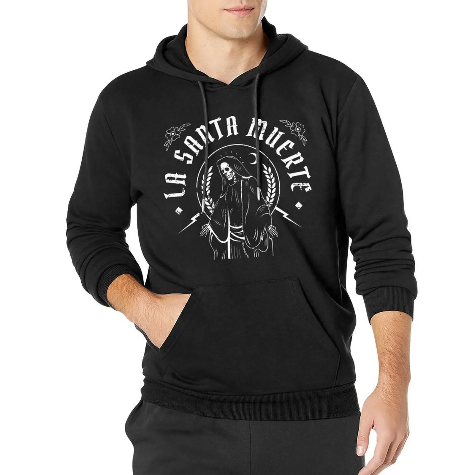 

La Santa Muerte Casual Hoodies Unisex Thunder Death Y2k Funny Hoodie Winter Streetwear Custom DIY Sweatshirts Oversized Clothing