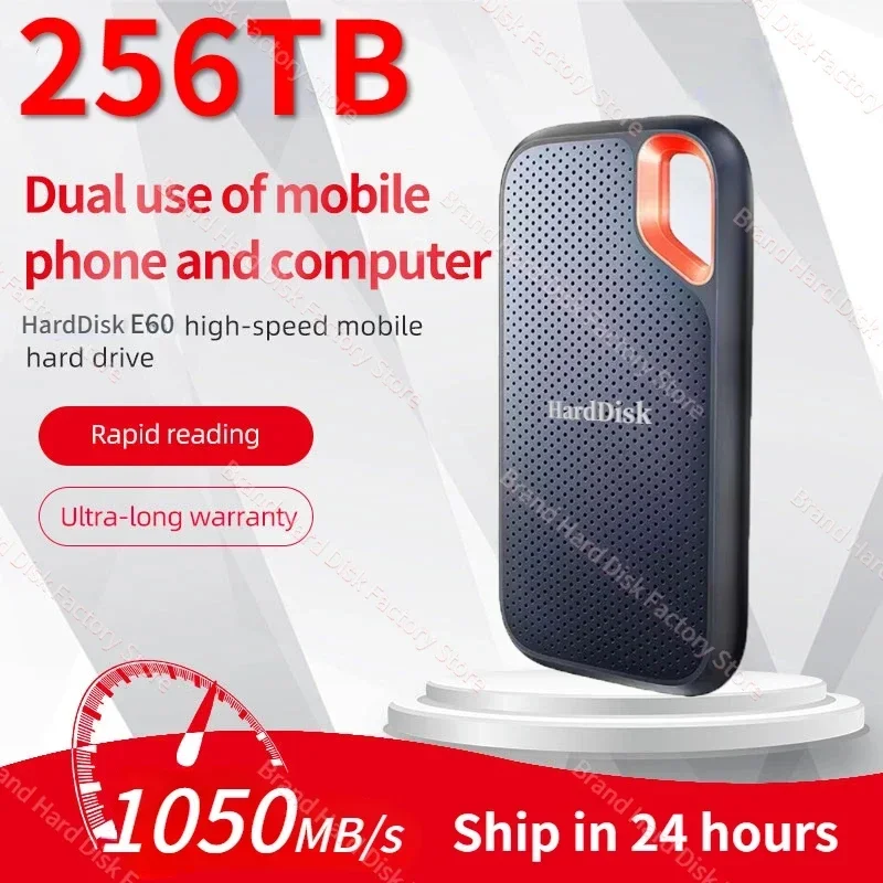 

Hard Disk Mobile SSD E60 1TB 256TB USB 3.1 HD 2TB External Hard for Laptop PS5 Mobile Hard Disk HDD Storage Devices Disco Duro