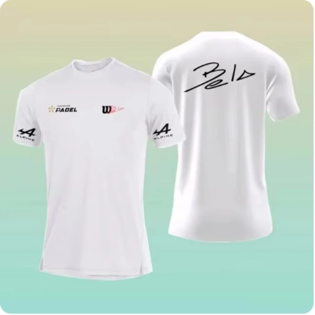 thumbnail image 1 of Camiseta holgada de tenis para hombre, camisa de manga corta con cuello redondo de Color sólido, transpirable, de secado rápido, para verano, 2024, 1 of 4
