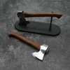 Mini Play Display Open Express Portable Outdoor Camping Handmade Alloy Steel High Quality Sandalwood Handle Axe 2