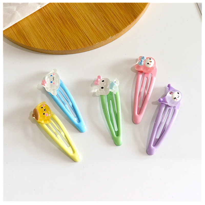 

New Sanrio Kawali Hellokitty Kuromi Mymelody Cinnamoroll Pompompurin Hairpin Bb Clamp Headwear Sweet Ins Birthday Gift For Girls