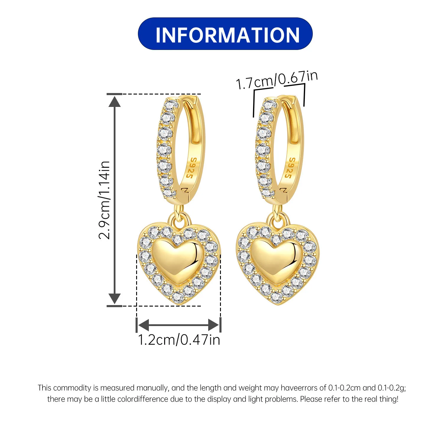 925 Sterling Silber Gradient 18K Gold Blaue Zirkon Bubble-Ohrringe für Frauen Trendiger Schmuck Perfektes Originelles Geburtstagsgeschenk – Detail 9