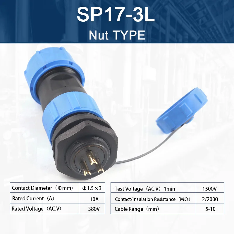 SD13 IP68 Impermeabile Aviation Socket Connettore Filettato Maschio E