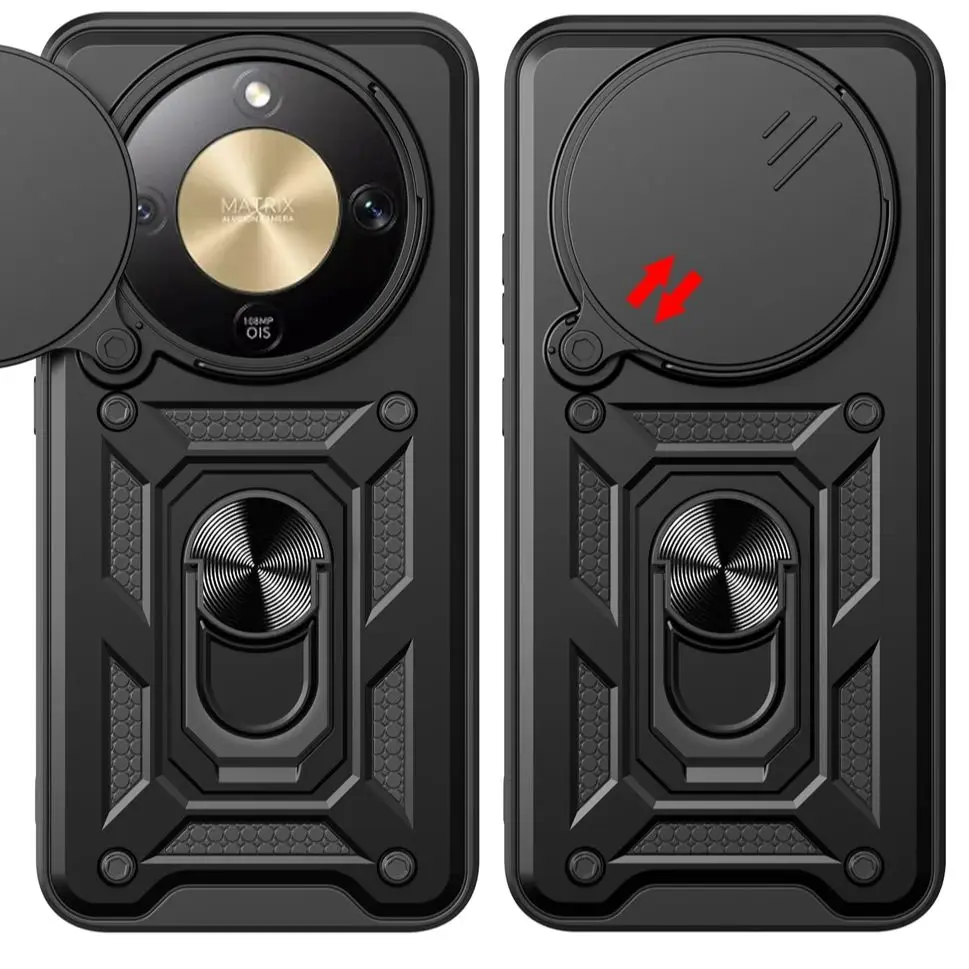 Durable Magnetic Phone Case with Ring Holder and Military Grade Protection