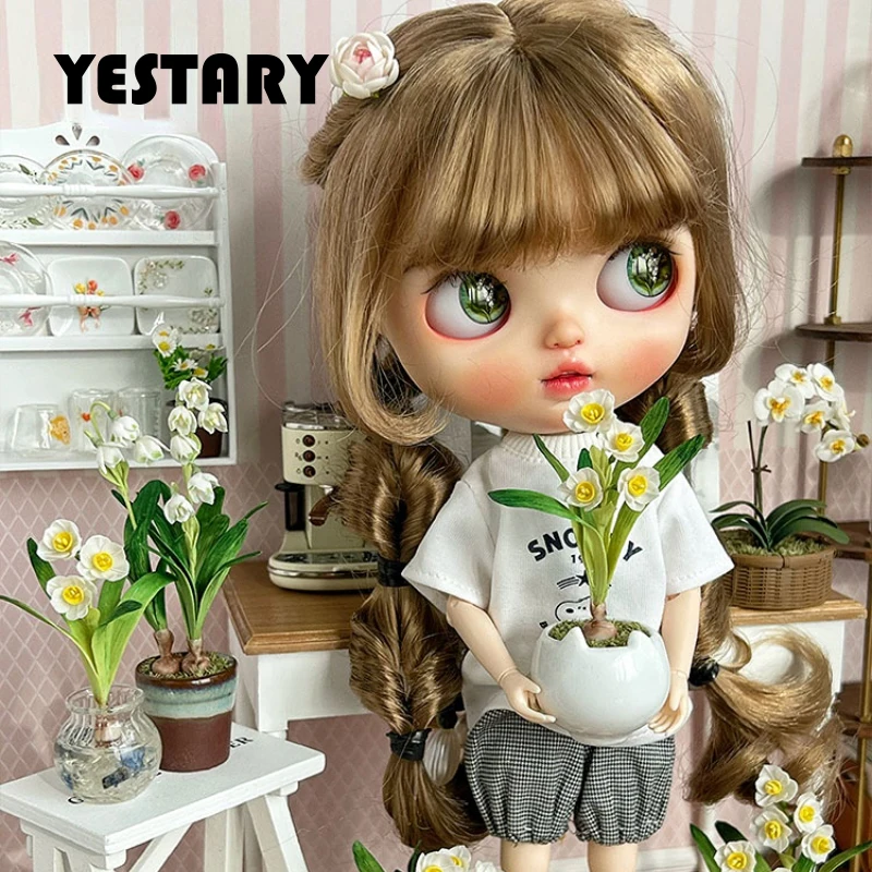 

Миниатюрные украшения YESTARY, Горшечное растение, глина «сделай сам», Daffodil Phalaenopsis, миниатюры для складного дома, аксессуары для Барби Blythe