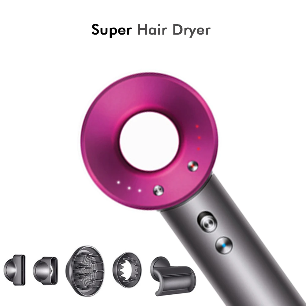 Leafless Hollow Electric Hair Dryer 220V/110V Household Negative Ion Fast Drying Strong Constant High-power Electric Hair Dryer