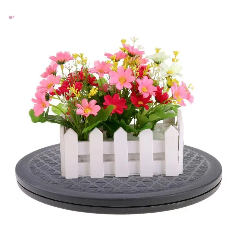 10" Round Bonsai Turntable Rotating Plate Wheel Revolving Home Kitchen Cake Display Stand Ceramic Clay Rotating Display Stand Rotating Turntable Plate