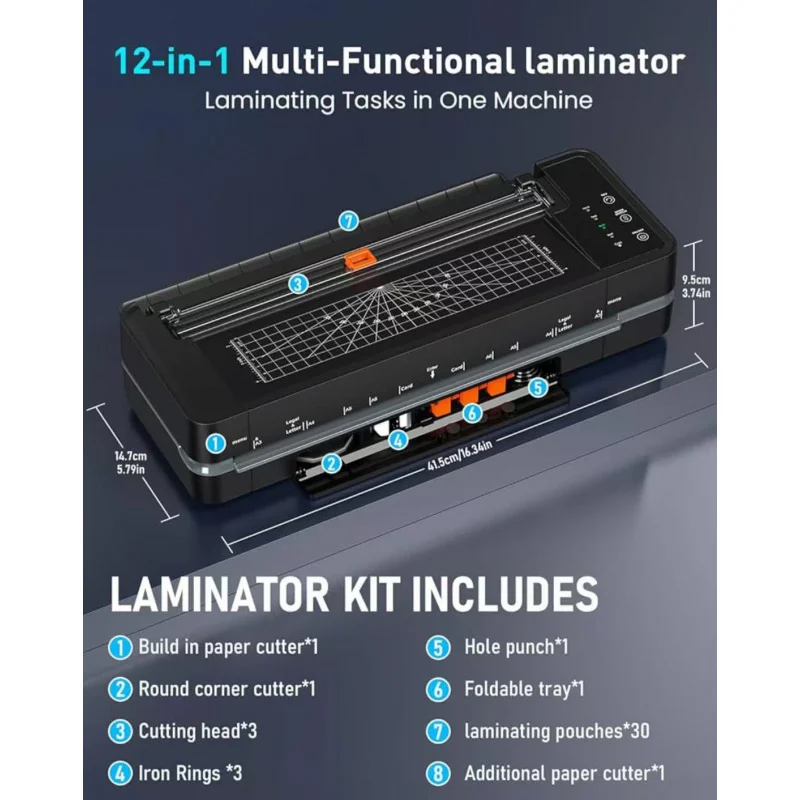 SL6316Office Multifunctional Fully Automatic Laminating Machine Photo Sealing MakerA3Photo Document Laminating Film Machine - 5