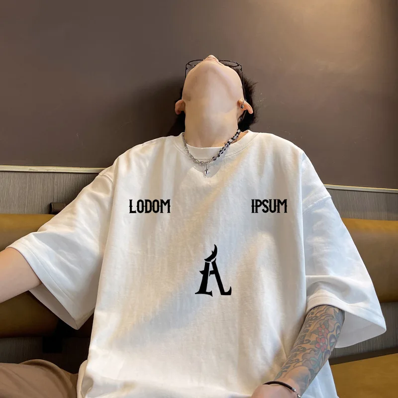 

Men's Short Sleeve Graphic T-Shirt Cotton Harajuku Original Clothing Streetwear Tees Oversize Gym Y2k Tops Hip Hop Goth Clothes