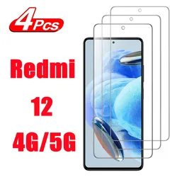 High Definition Tempered Glass Screen Protector - Premium Quality Film - 3 piece (For Redmi 12 5G)