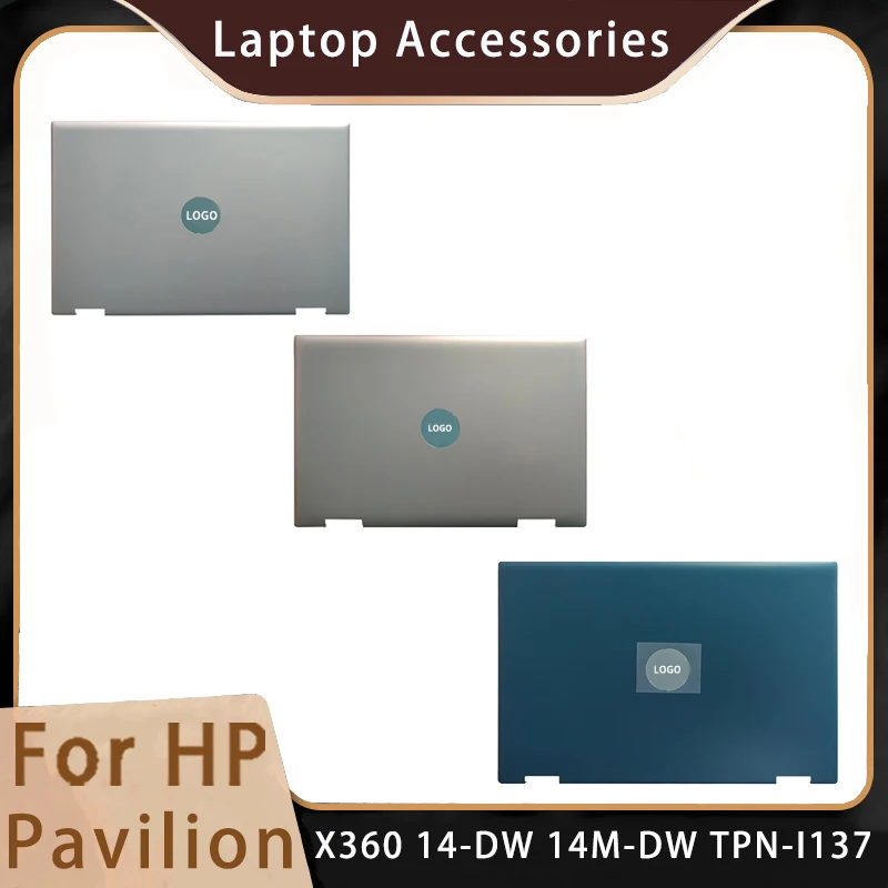 

Новинка для HP Pavilion X360 14-DW 14M-DW TPN-I137; Запасные аксессуары для ноутбуков, задняя крышка с логотипом