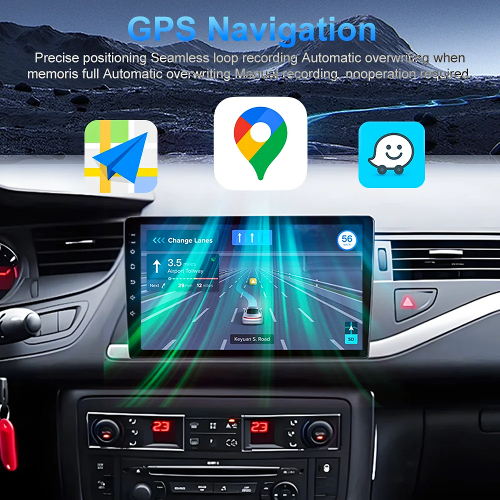 Radio estéreo para coche Android 16 para Citroen C5 2008 - 2017, reproductor multimedia inalámbrico Carplay, reproductor de video 4G+Wifi, pantalla táctil QLED 5