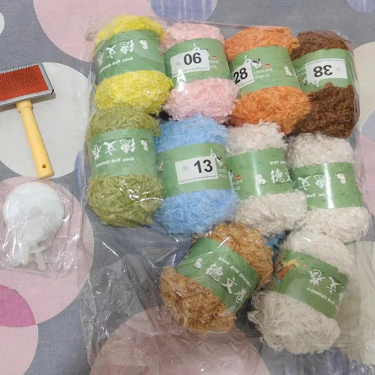 수제 테디 롤 원사, 단색 곱슬 울 원사, DIY 스웨터, 뜨게 울 스카프 코트, 모자 크로셰 실, 5 개