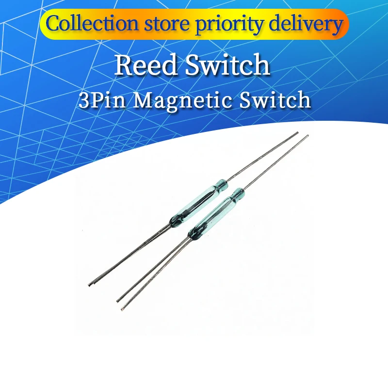 Tpc Reed Switch 5-50Pcs Reed Switch 3Pin Magnetic Switch 2.5*14mm Normally Open ...