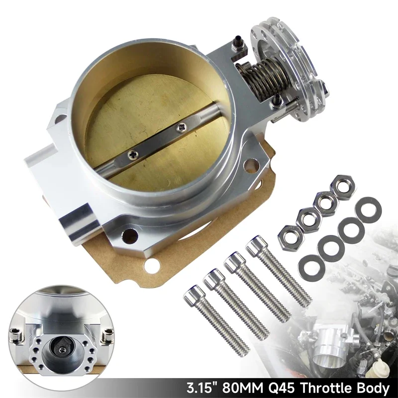日産　純正　RB25DET ECR33 ターボ スロットルボディー スロットル 日産用スロットルボディ,日産用アルミニウム表面,スカイライン
