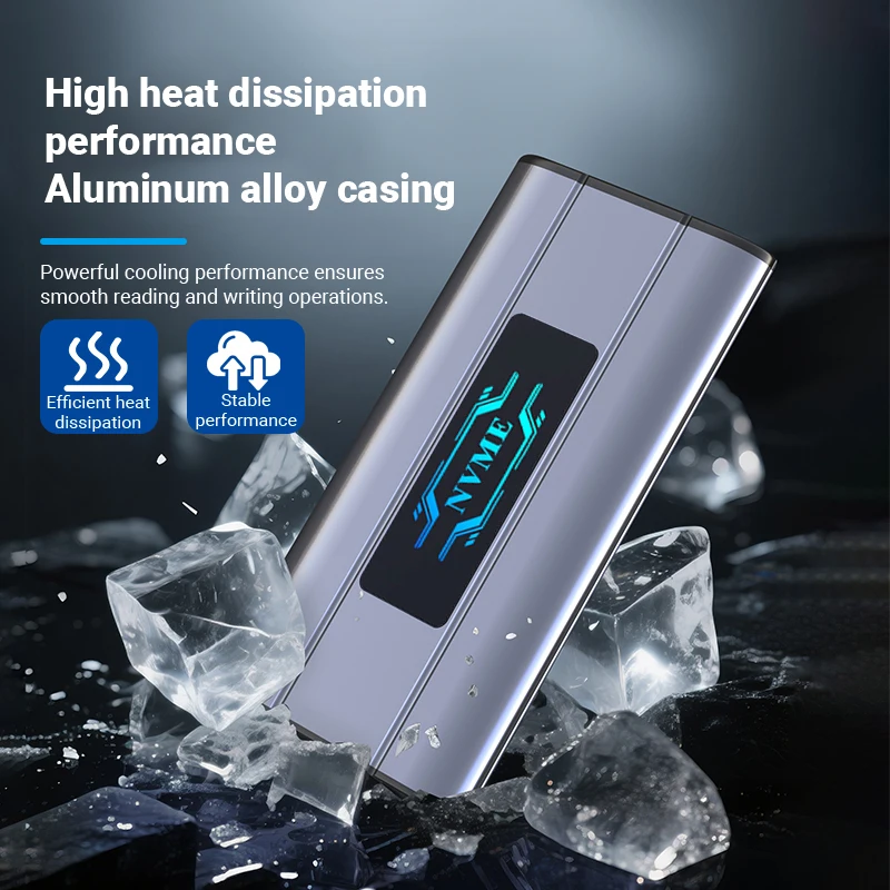 M.2 NVMe SSD 케이스 외장형 6TB 10Gbps 고속 USB 3.2 Gen2 타입-C 어댑터 NGFF SATA PCIe SSD 인클로저 알루미늄 합금 박스