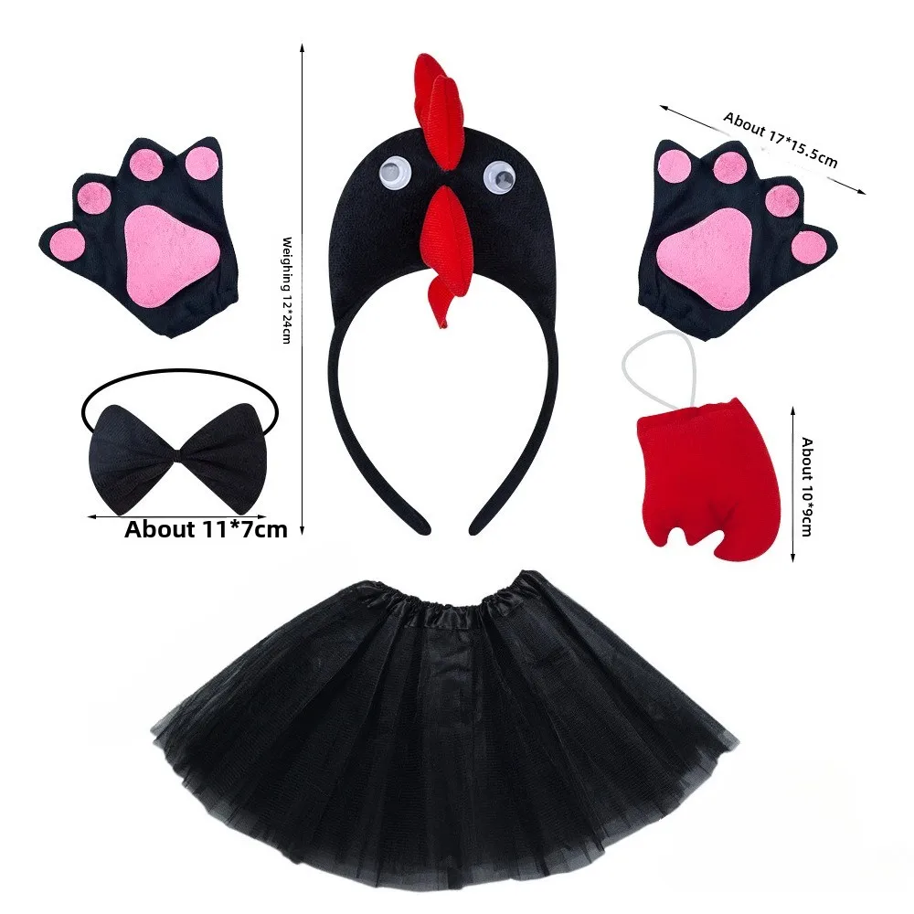 Costume Da Pollo VALICLUD 3D Per Pasqua - Fascia Con Papillon E Coda In Peluche E Cotone, Accessorio Per Feste In Maschera