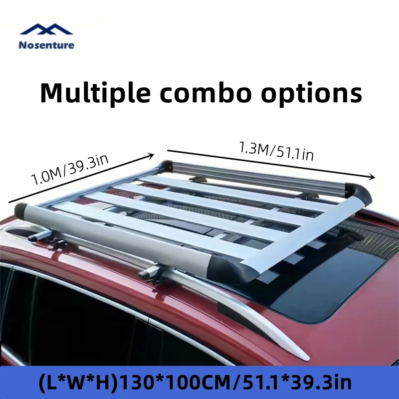 

Car Rooftop Cargo Carrier 51.1X39.3 Inch Luggage Carriers for SUV and Pick Up Trucks 150 Lb Capacity Outdoor Camping Travel