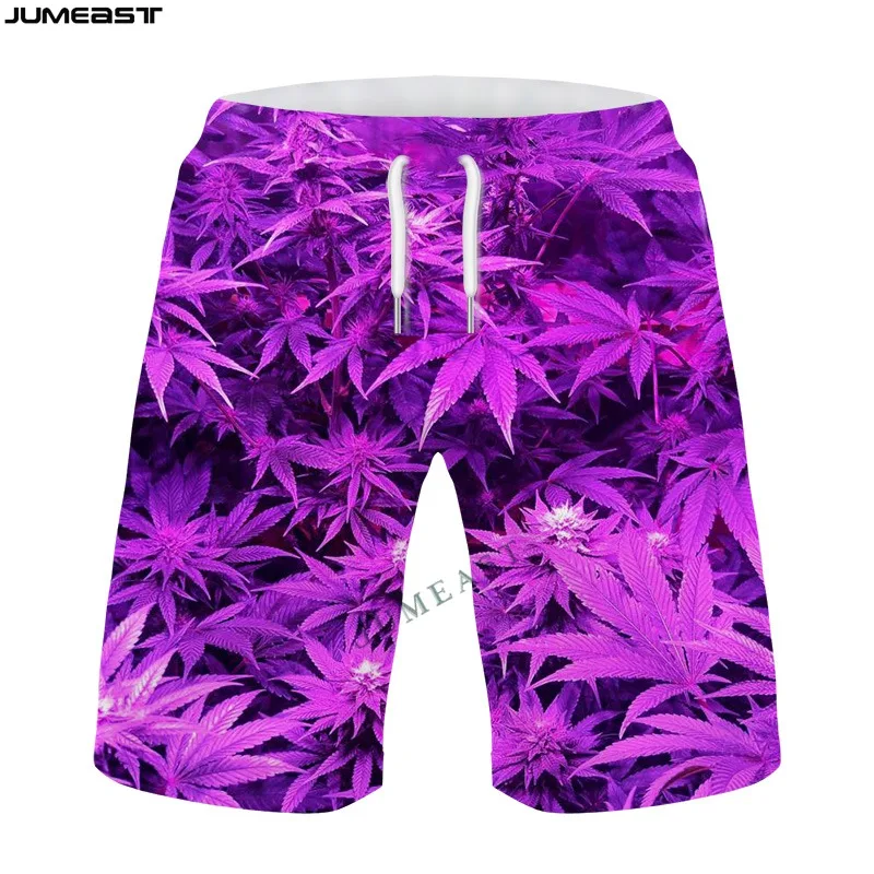 Jumeast Y2k Men Women 3D Printed Hip Tobacco Weeds Leaves Shorts Trunks New Quick Dry Beach Casual Sweatpants Short Pants