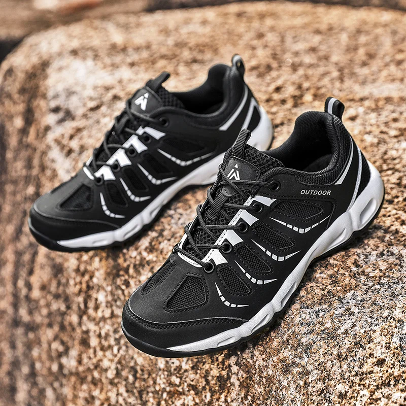 High-quality Summer Hiking Shoes for Men Women Breathable Mesh Trekking Sneakers Men Outdoor Travel Men Sports Shoes Big Size 46