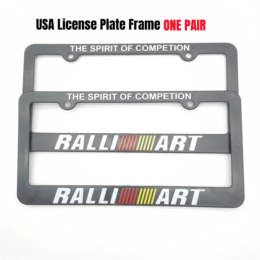 2pcs Latest Usa Standard Abs Car License Plate Frame Jdm Racing