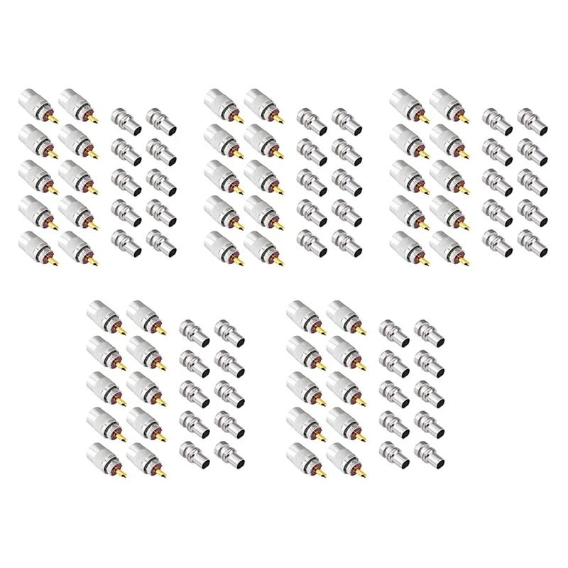 

PL-259 Coaxial Connectors UHF Male Solder Connector Plug 50 Ohm Coax Adapters 50-Pack With Reducers For LMR400,RG8 Cable