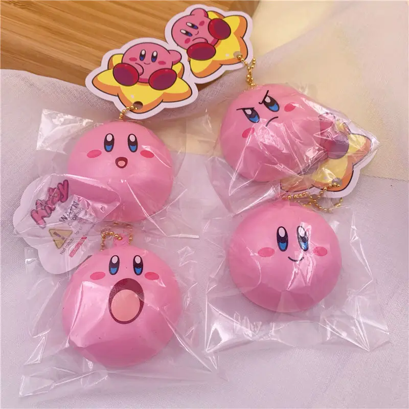 Kirby Star Decompression Soft PU Cartoon Simulation Bread Slow Rebound Squishy Pendant Cute Gift for Girlfriend 2