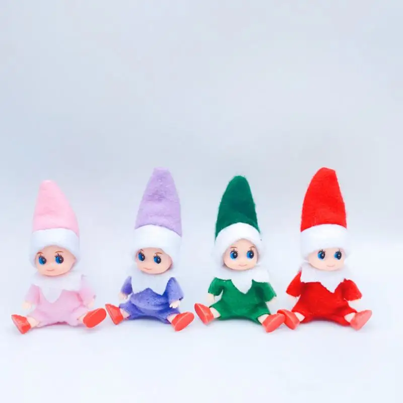 Christmas Decorations Assembled Toys Christmas Baby Elf Dolls Kawaii Mini Babies Elf Dolls Set Plush Toys Accessories Festive Party Christmas Toys Gift Kid Child