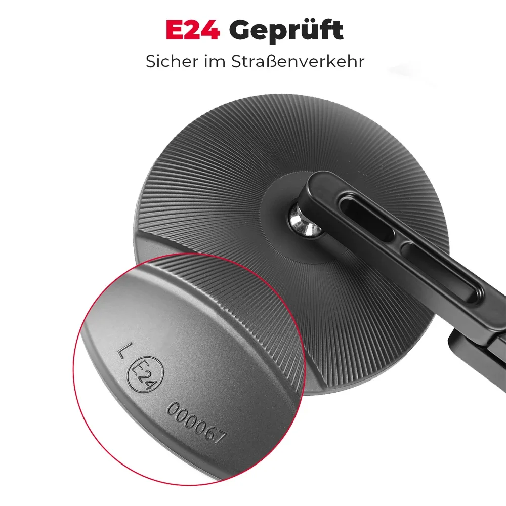 Specchietti Retrovisori Moto Regolabili A 360° In ABS – Universali Per Motociclette E Veicoli Elettrici, Kit Con Viti M8 E M10