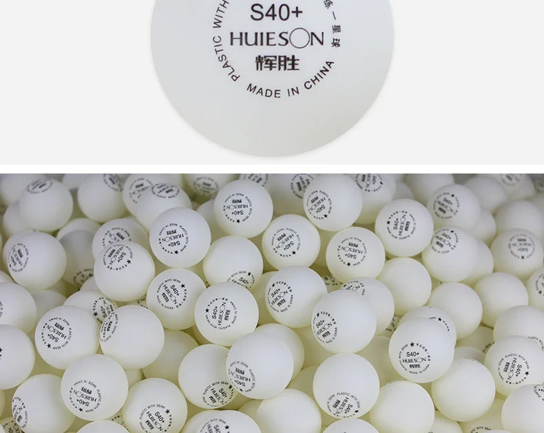 Huieson 100pcsbag 1 Star ABS Plastic Table Tennis Balls New Material Environmental Ping Pong Balls S40+ for Teenagers Training (2)