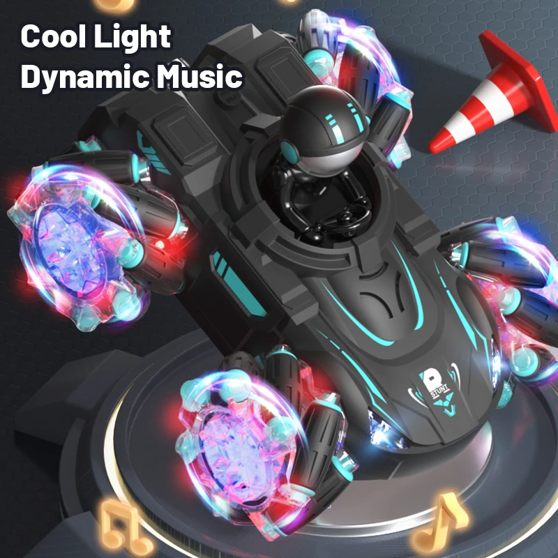 Remote Control 4WD RC Car with LED Lights for Kids