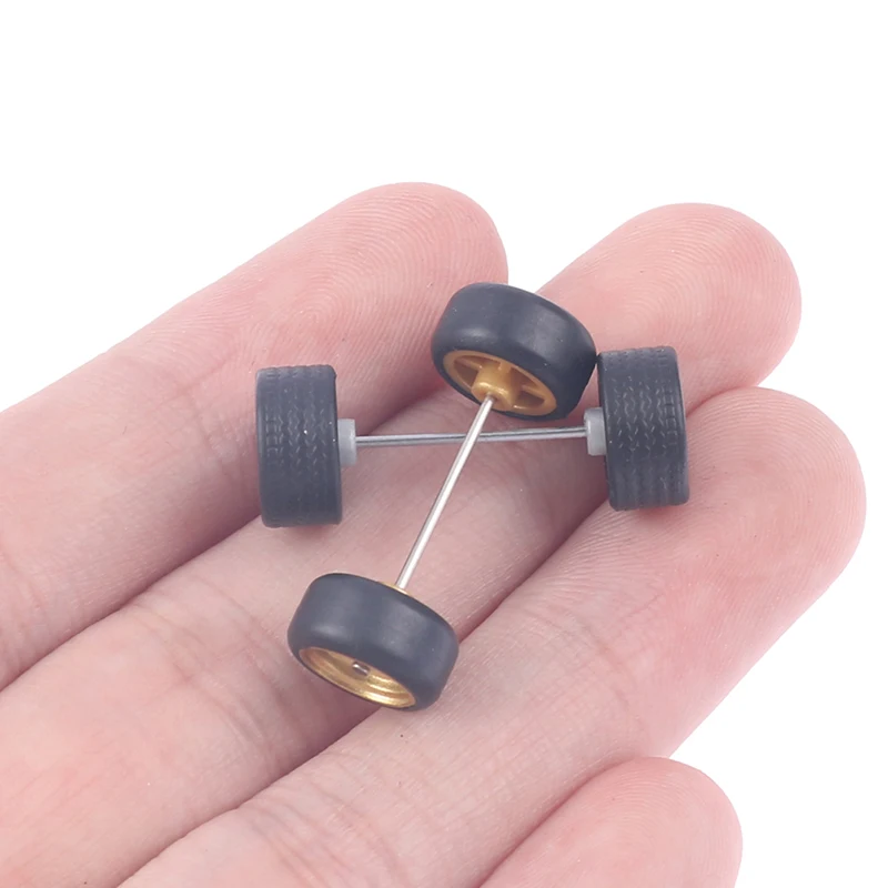 1/64 Wheels For Hotwheels With Rubber Tire Model Model Car Modified Parts Toys Power RefitCar Model 3
