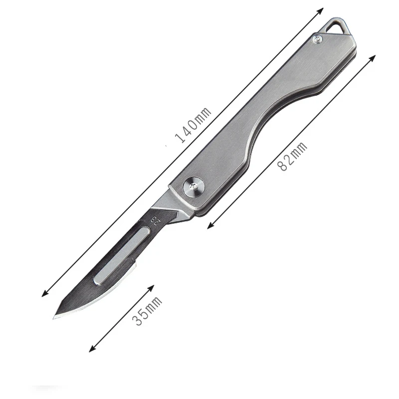 

1PCS NEW Outdoor EDC Titanium Alloy Mini Scalpel Cutting Paper Sharp Folding Knife Utility Knife Portable Open Express Knife